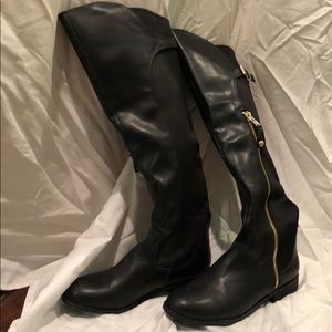 Black over-the-knee boots